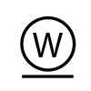 Chemické čištění symbol W_podtrzeny